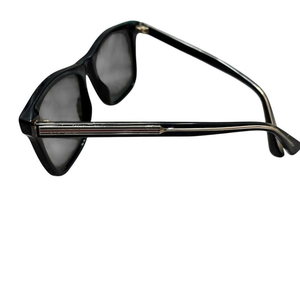 Gucci Unisex Square Sunglasses Black Frame Gray Lens UV400 Protection - Picture 4 of 13